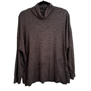 Sunday Citizen Chocolate Brown Cowl Cosset Relaxed Turtleneck Sweater Sz Small